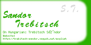 sandor trebitsch business card